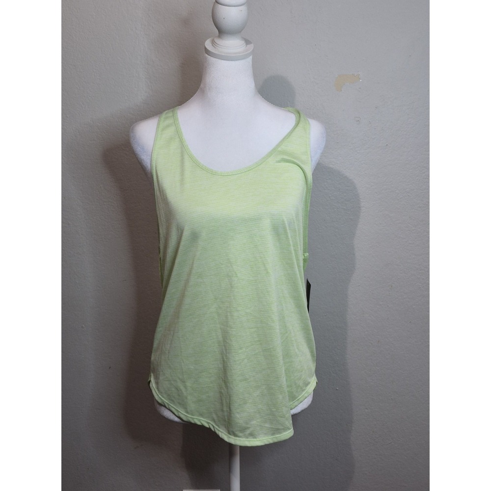 NWT Under Armour HeatGear Racerback Tank Top Medium Green Workout Gym Running